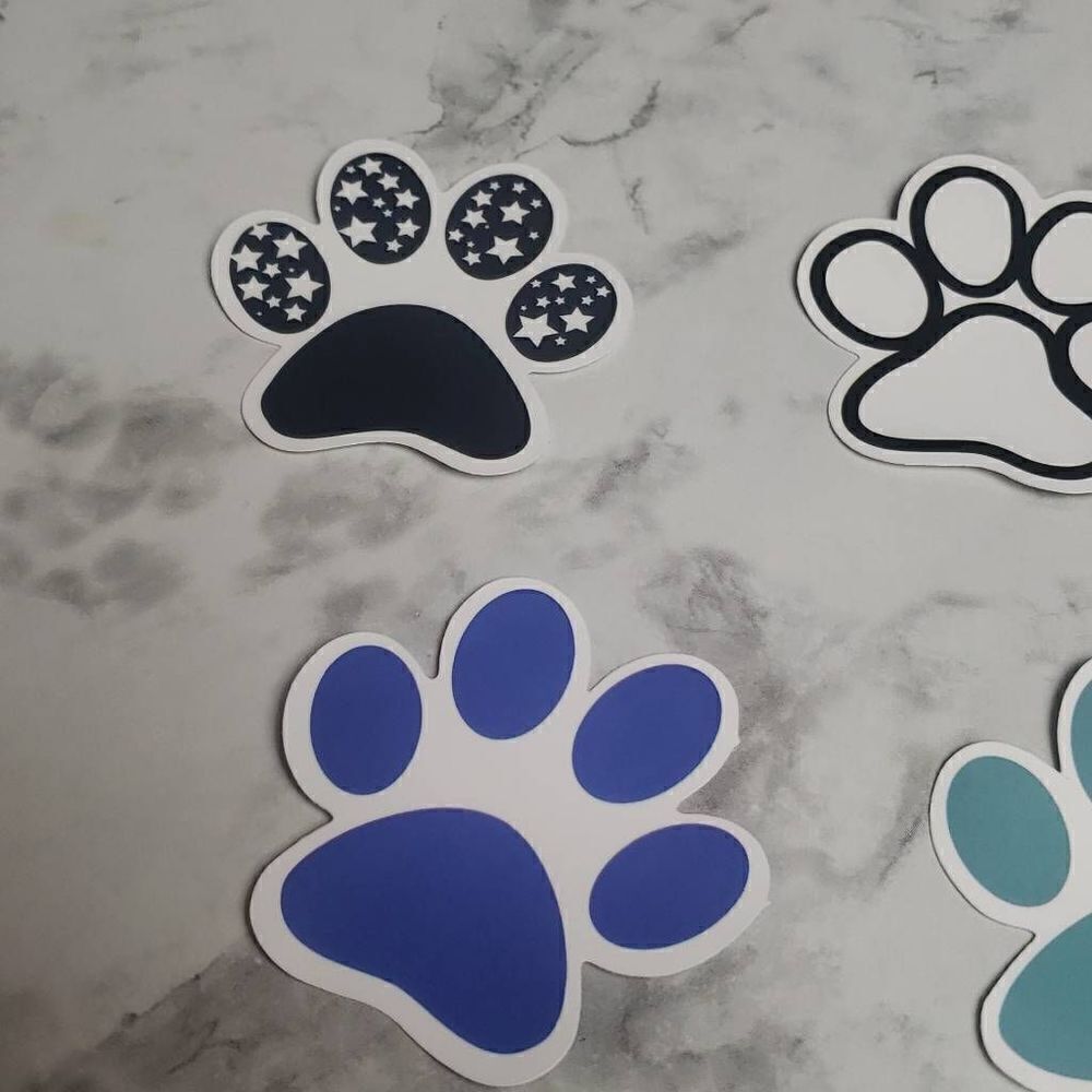 Bundle of Dog Foot Print Stickers - Picture 7 of 7